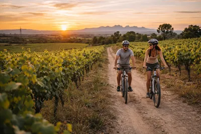Bike route through Penedès, winery visit… and time to taste! 🚴♂️